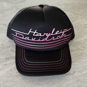 Harley Davidson Trucker Hat Pink